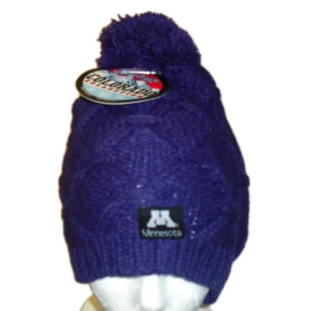 Minnesota Gophers University Womens Zephyr Purple Winter Hat Beanie Cap New Ncaa